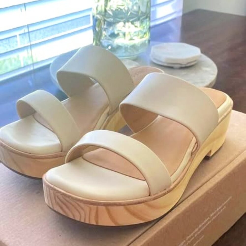 Nisolo Ellie Leather Clog - Bone - size 6.5